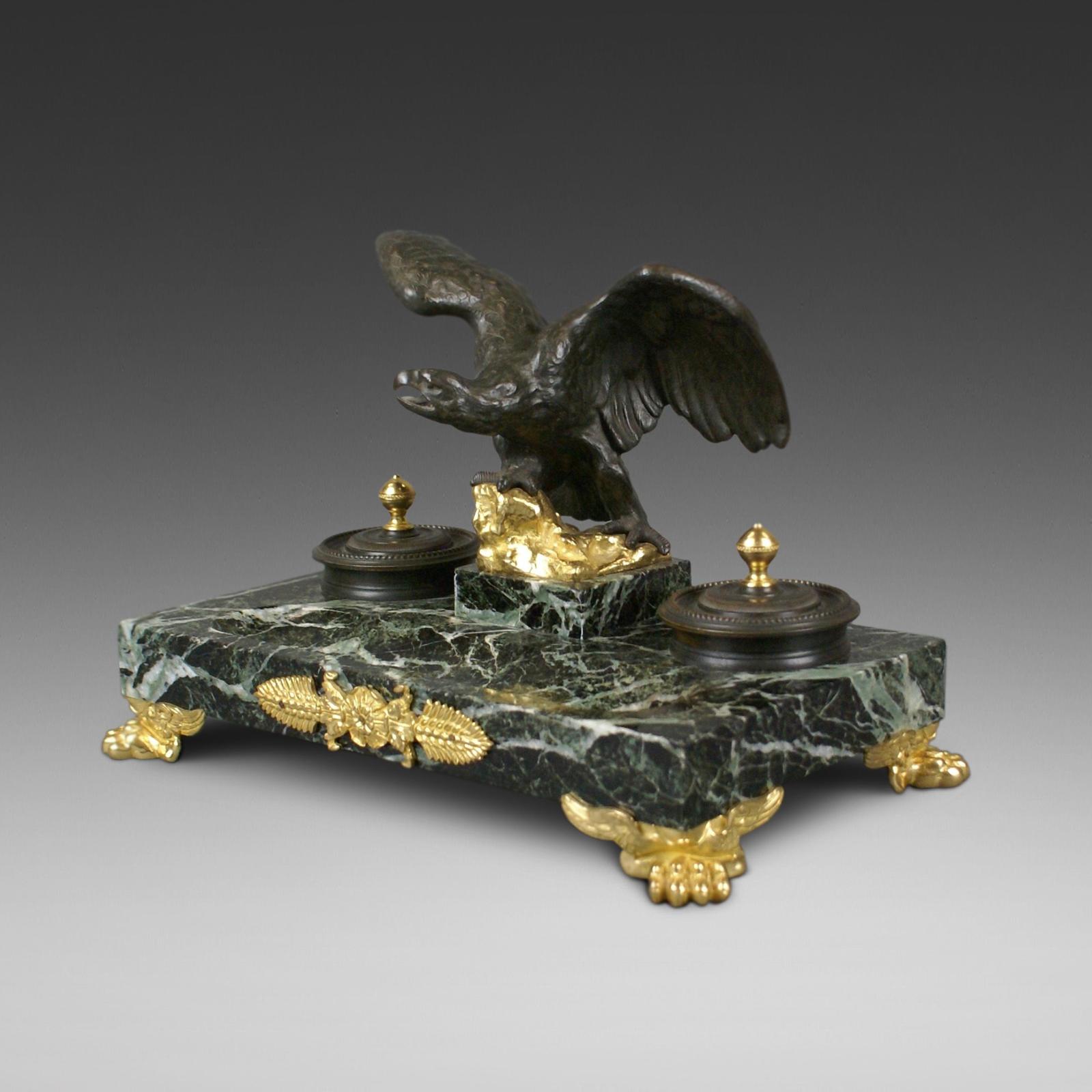 French Ormolu & Marble Double Inkstand (1 of 6)