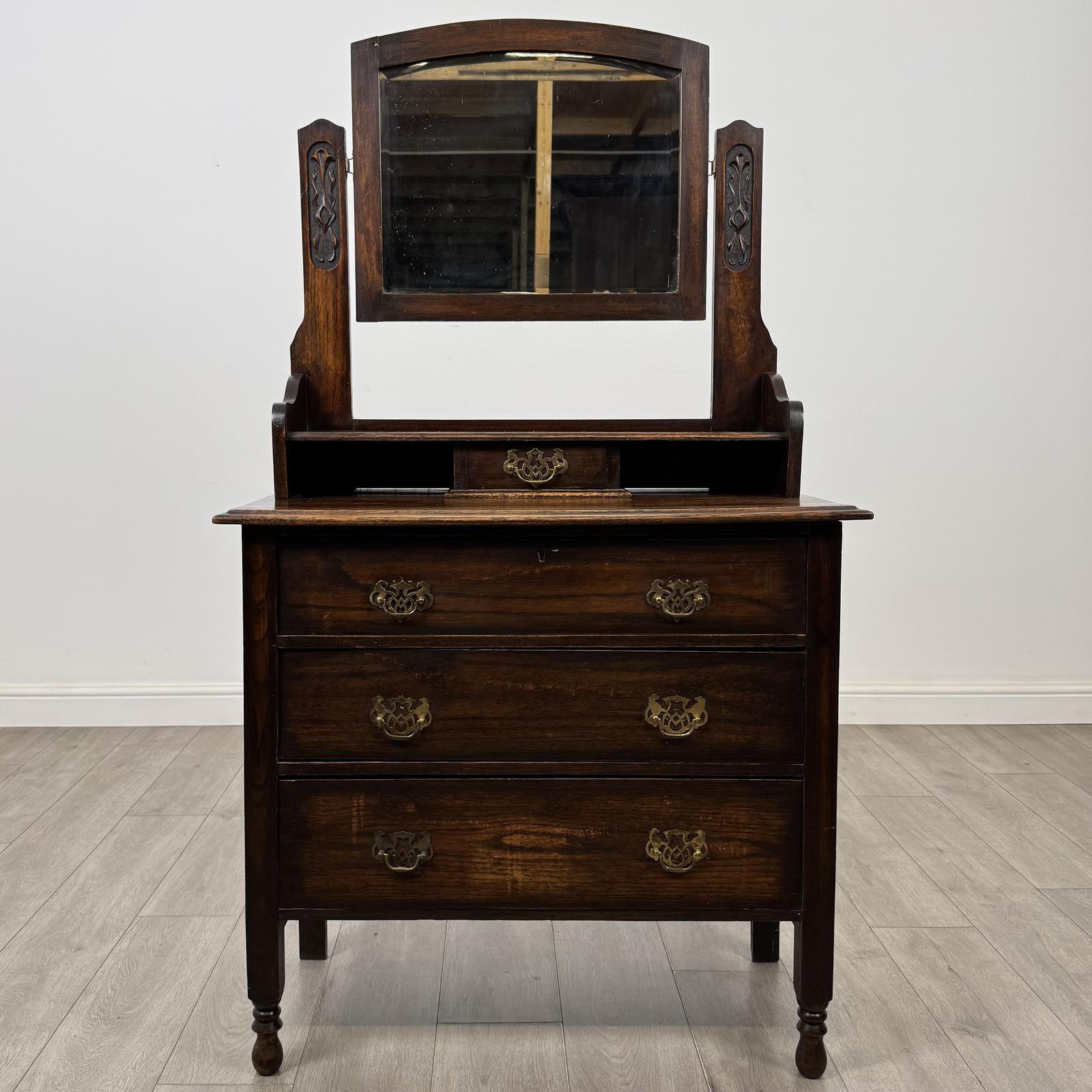 Antique 20th Century Edwardian Dressing Table in Oak (1 of 12) Antique 20th Century Edwardian Dressing Table in Oak (1 of 12)