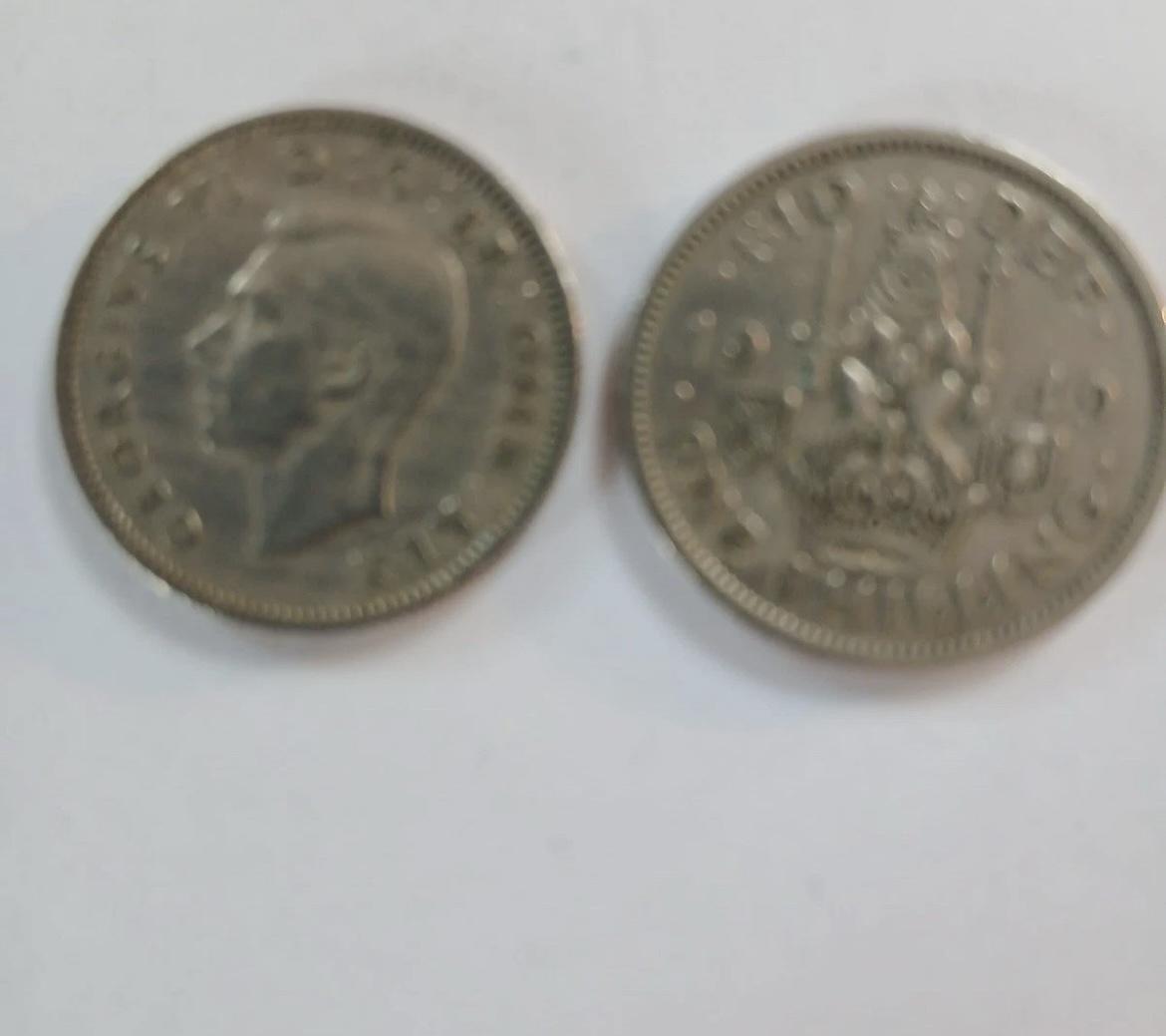 British One Shilling Pieces. Scotland 1948/1951 (1 of 1)