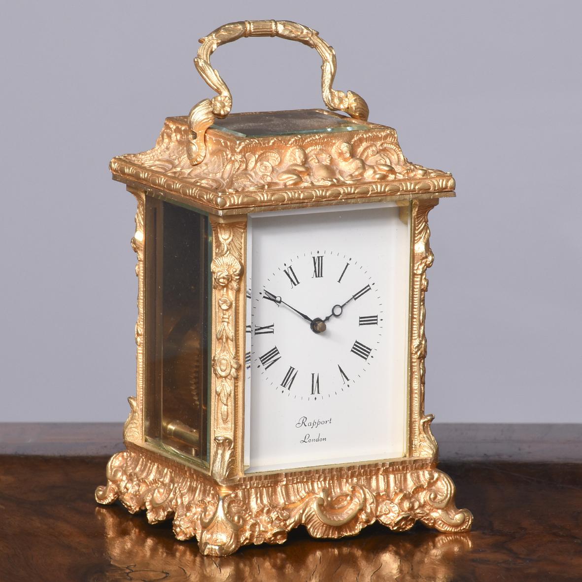 English Brass Carriage Clock by ‘Rapport of London’ (1 of 5)