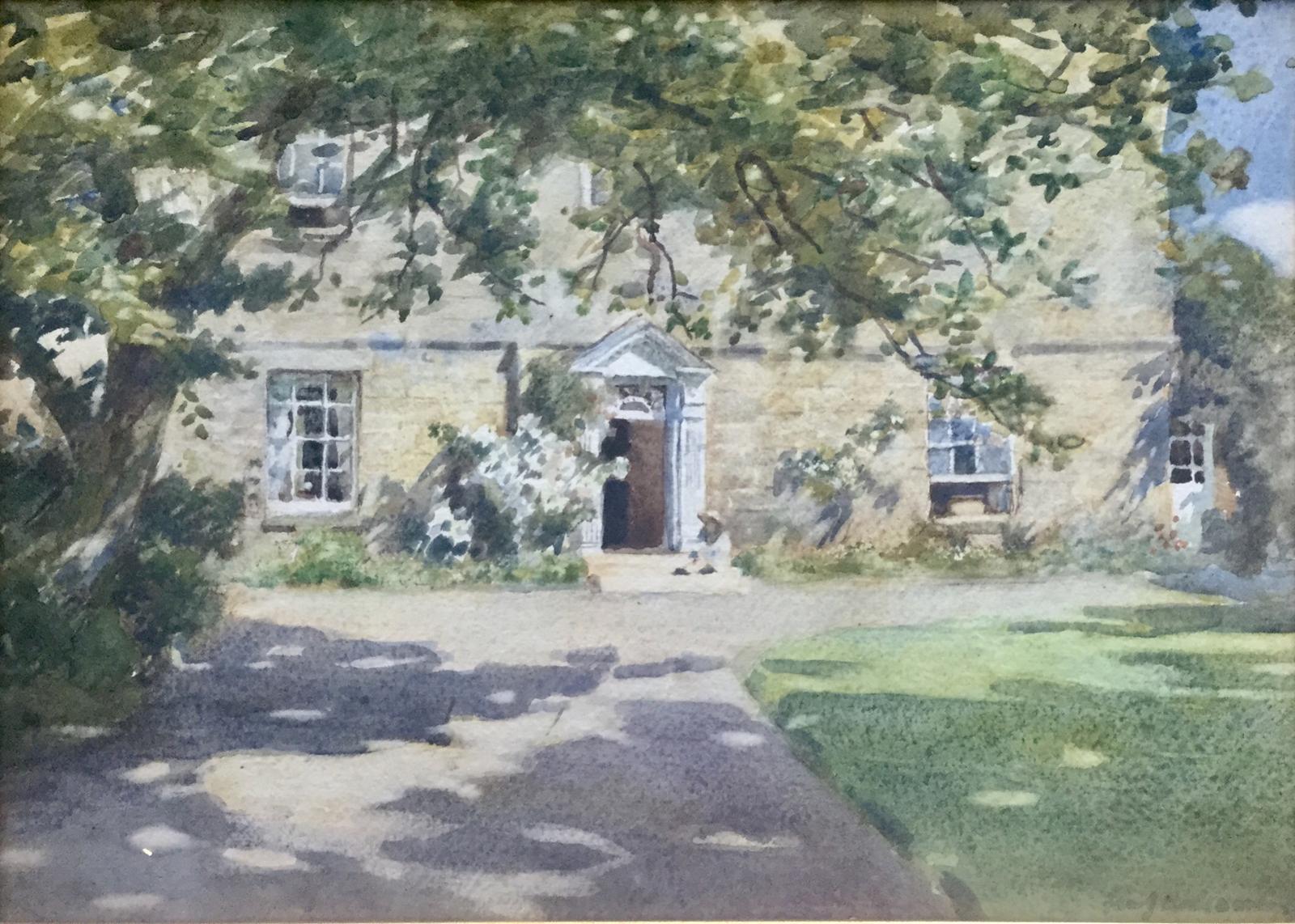 Frederick William Jackson Watercolour - The Old Rectory Hinderwell Near Whitby, North Yorkshire’ (1 of 2)