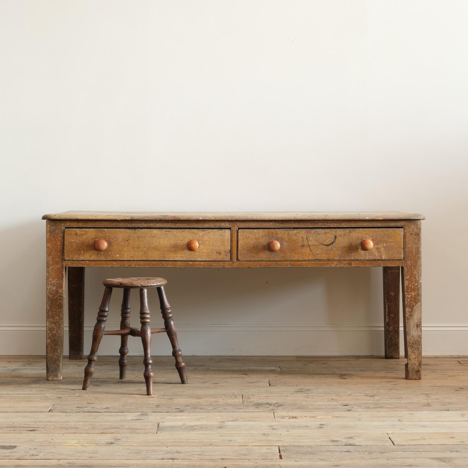 Georgian Pine Scullery Table in Original Paint (1 of 22)
