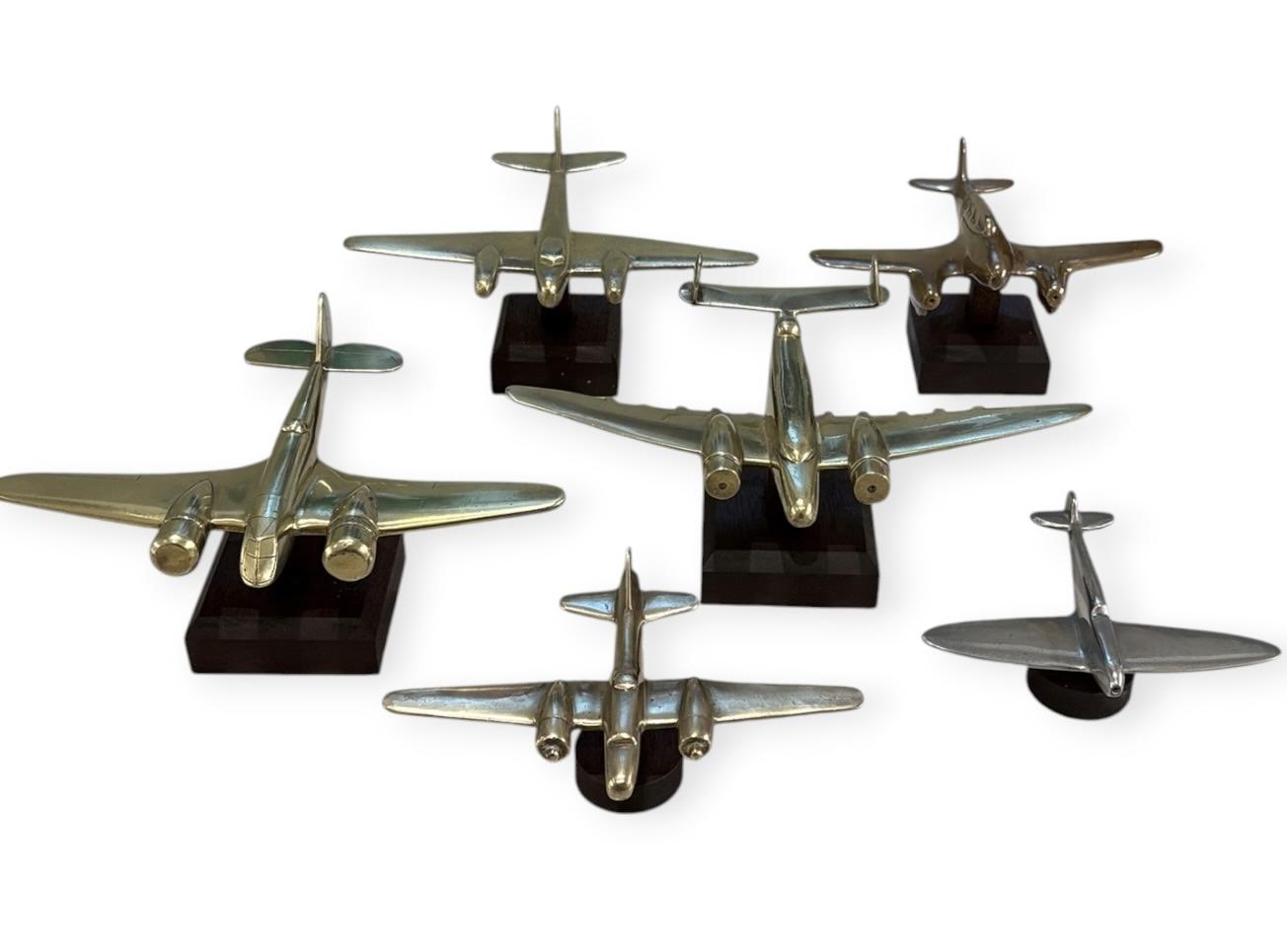 Collection of 6 Vintage Cast Metal Aircraft Models on Bespoken Stands (1 of 20) Collection of 6 Vintage Cast Metal Aircraft Models on Bespoken Stands (1 of 20)