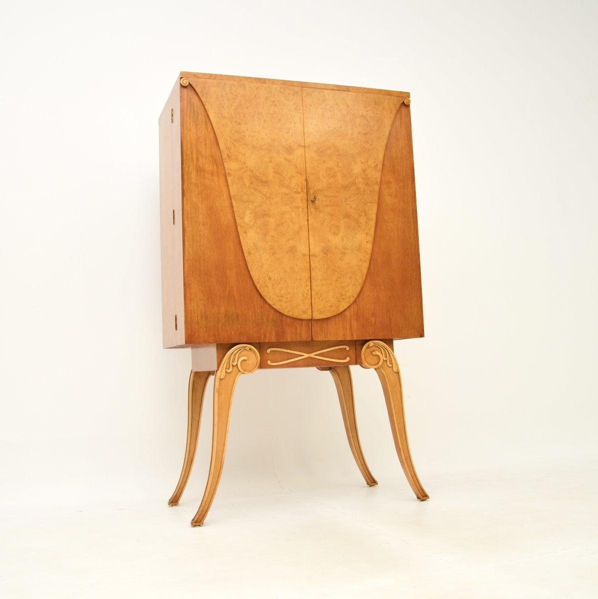 Art Deco Burr Walnut Cocktail Cabinet by Hille (1 of 11) Art Deco Burr Walnut Cocktail Cabinet by Hille (1 of 11)