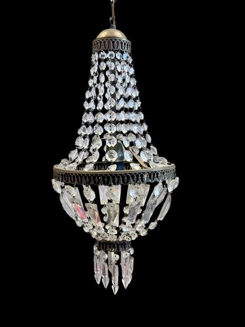One Light French Empire Antique Chandelier (1 of 9)