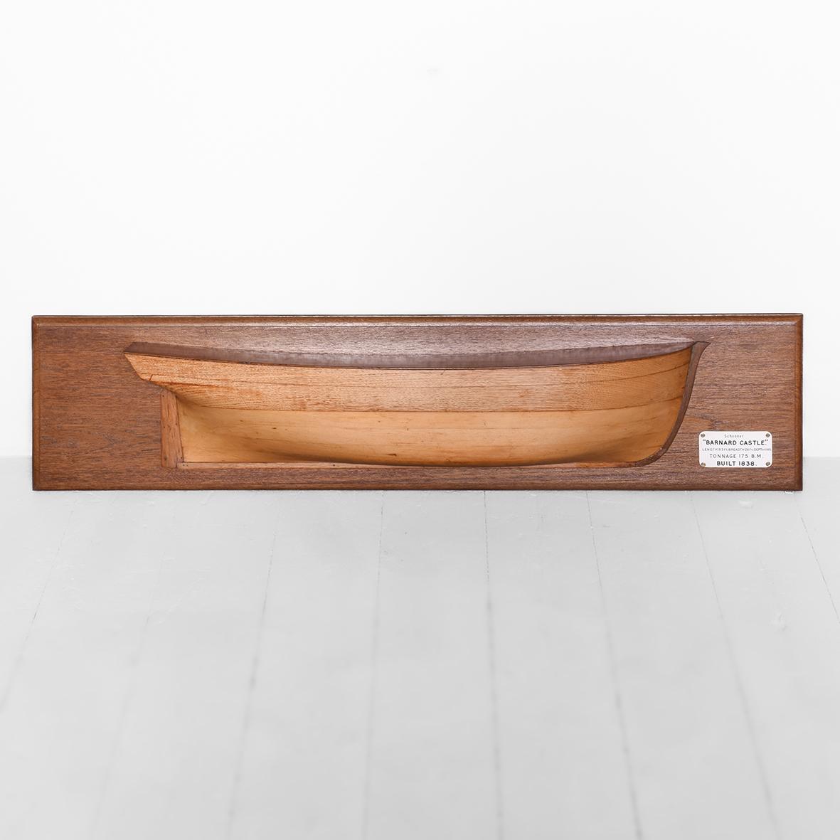 Carved Half Hull of a Schooner, Dated 1838 (1 of 6)