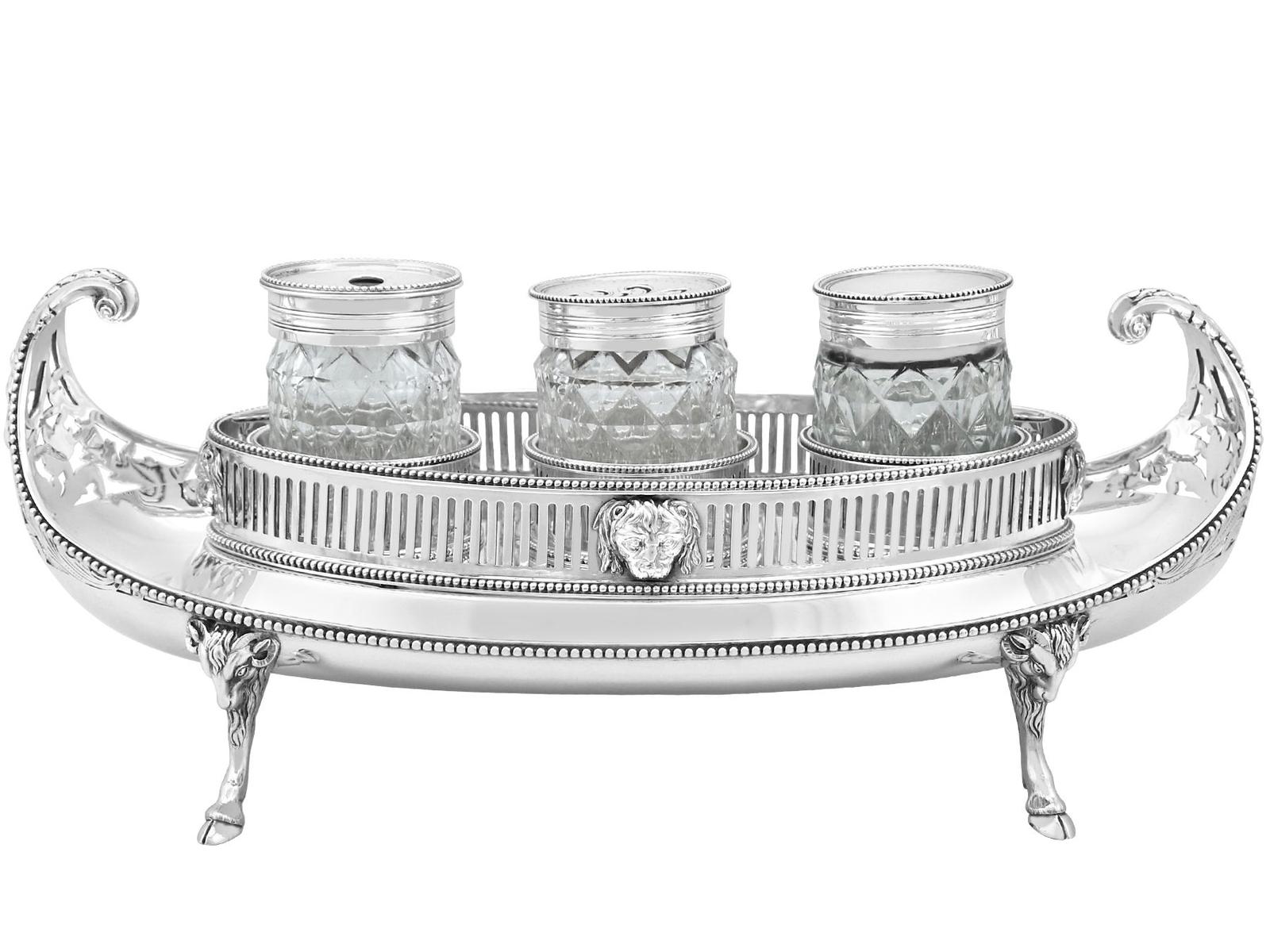 Antique Sterling Silver Ladies Inkstand (1 of 18)