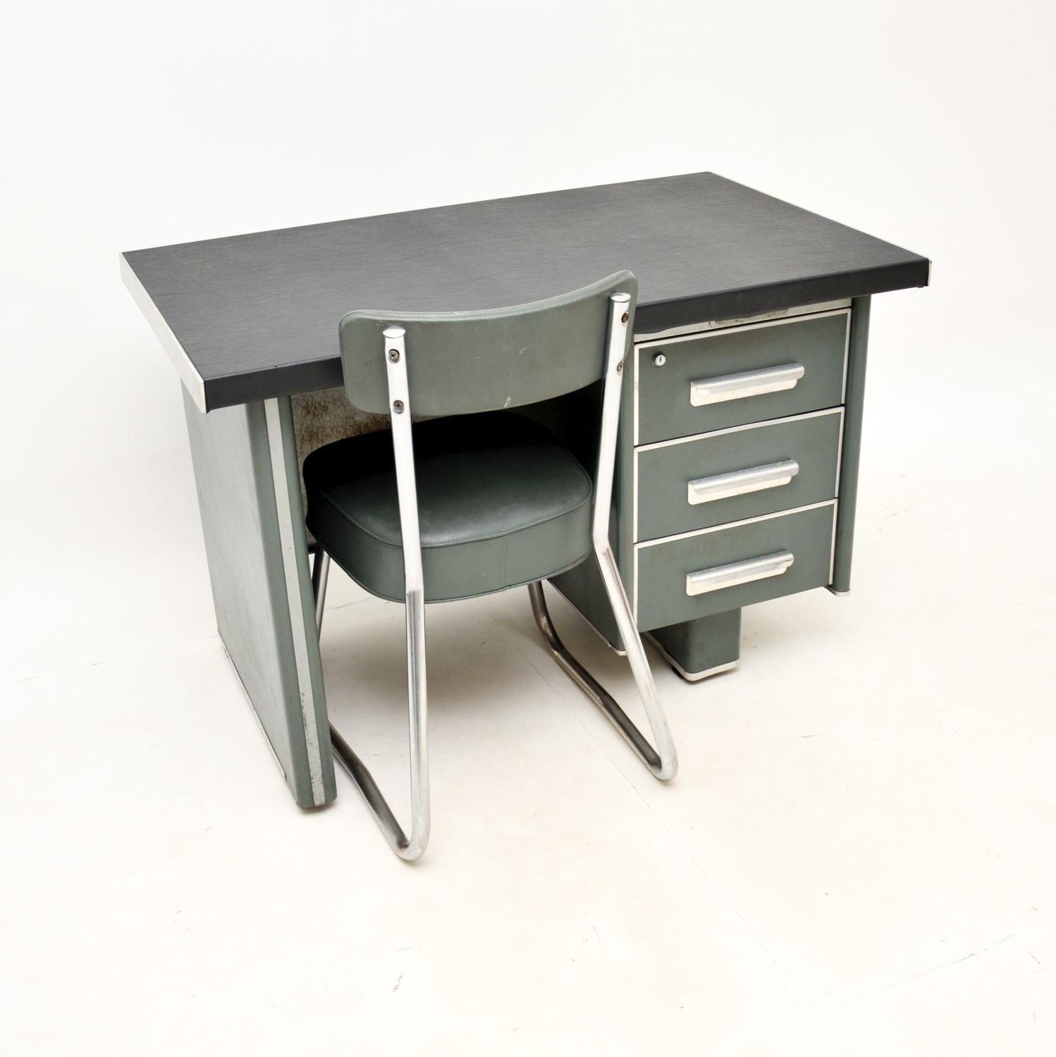 Vintage Industrial Steel Desk & Chair (1 of 15) Vintage Industrial Steel Desk & Chair (1 of 15)