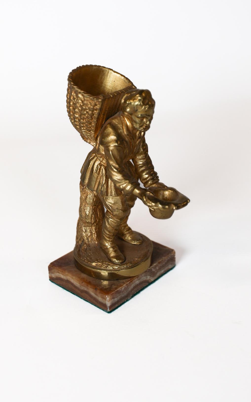 Victorian Gilt Bronze Peddler Figure (1 of 6) Victorian Gilt Bronze Peddler Figure (1 of 6)