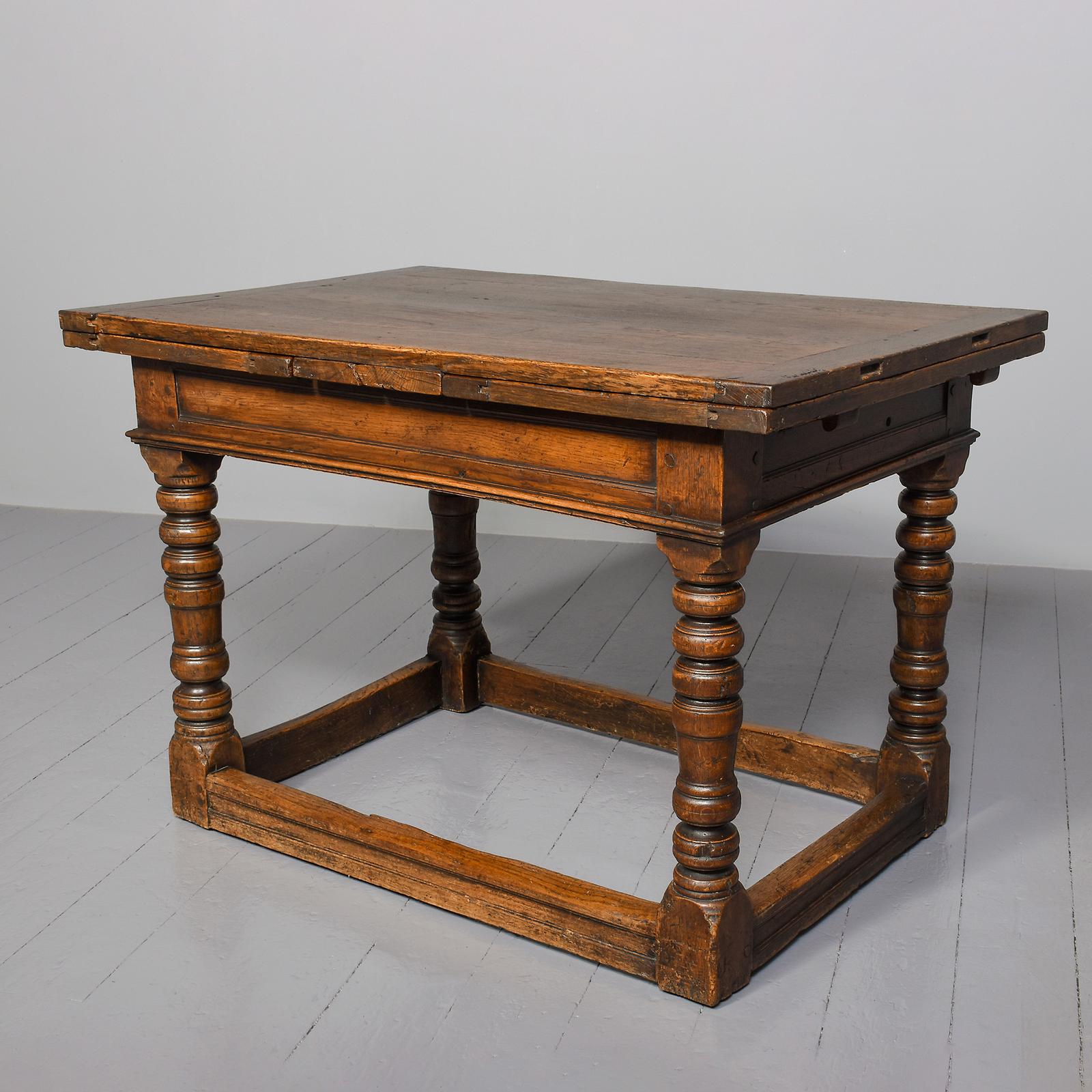 Tudor Style Oak Pull-out Dining Table (1 of 13) Tudor Style Oak Pull-out Dining Table (1 of 13)