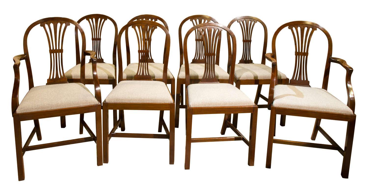 Set of 8 Hepplewhite Style Dining Chairs (1 of 10) Set of 8 Hepplewhite Style Dining Chairs (1 of 10)