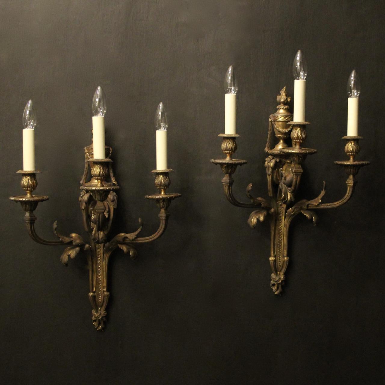 French 19th Century Bronze Antique Wall Sconces (1 of 10)