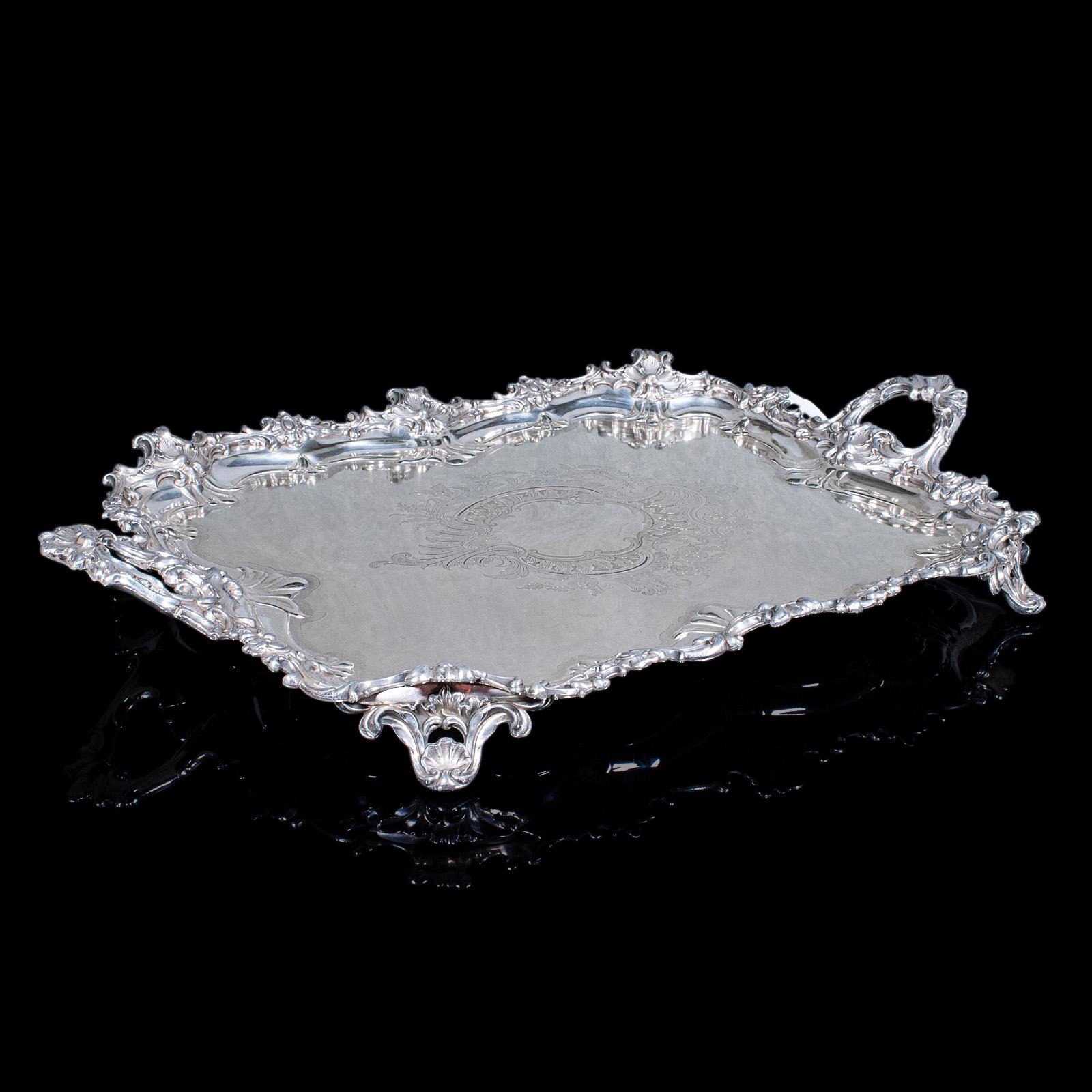 Large Antique Presentation Tray, English, Silver Plate, Afternoon Tea, Victorian (1 of 12) Large Antique Presentation Tray, English, Silver Plate, Afternoon Tea, Victorian (1 of 12)