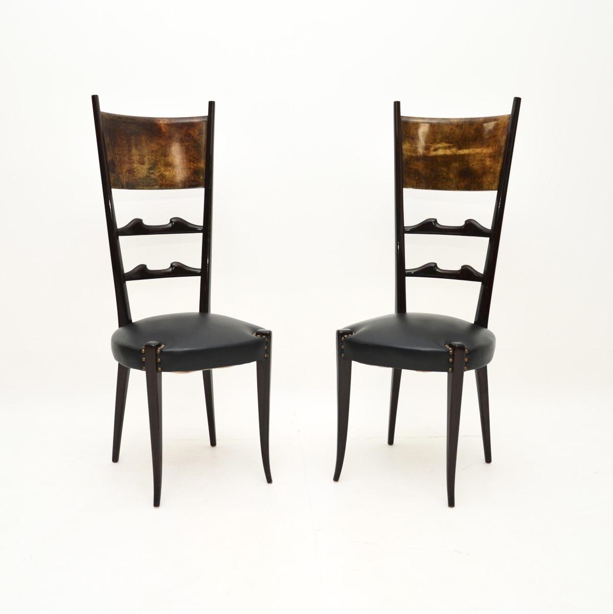 Pair of Vintage Italian Side Chairs by Aldo Tura (1 of 10)