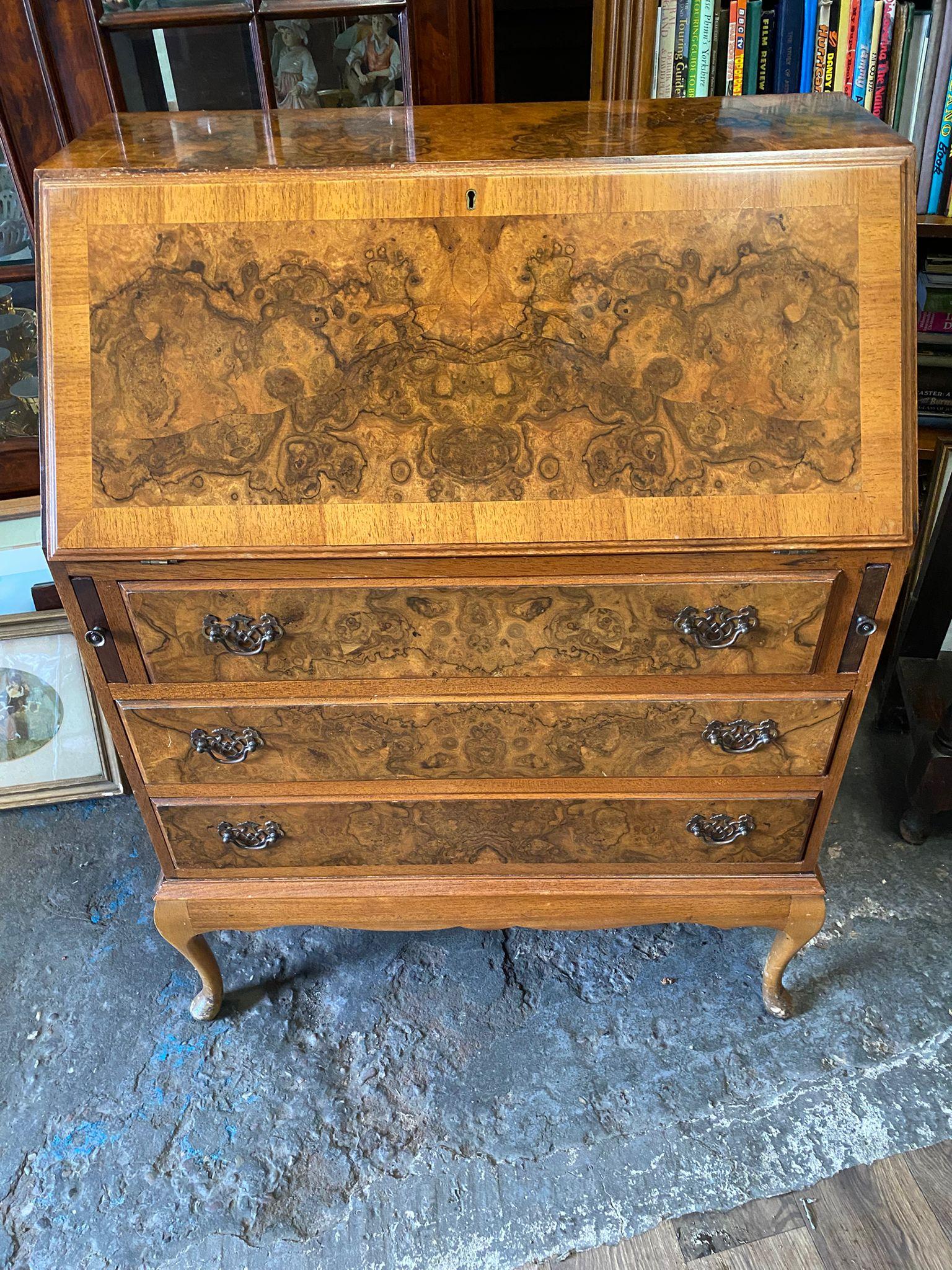 Figured Walnut Bureau (1 of 6)