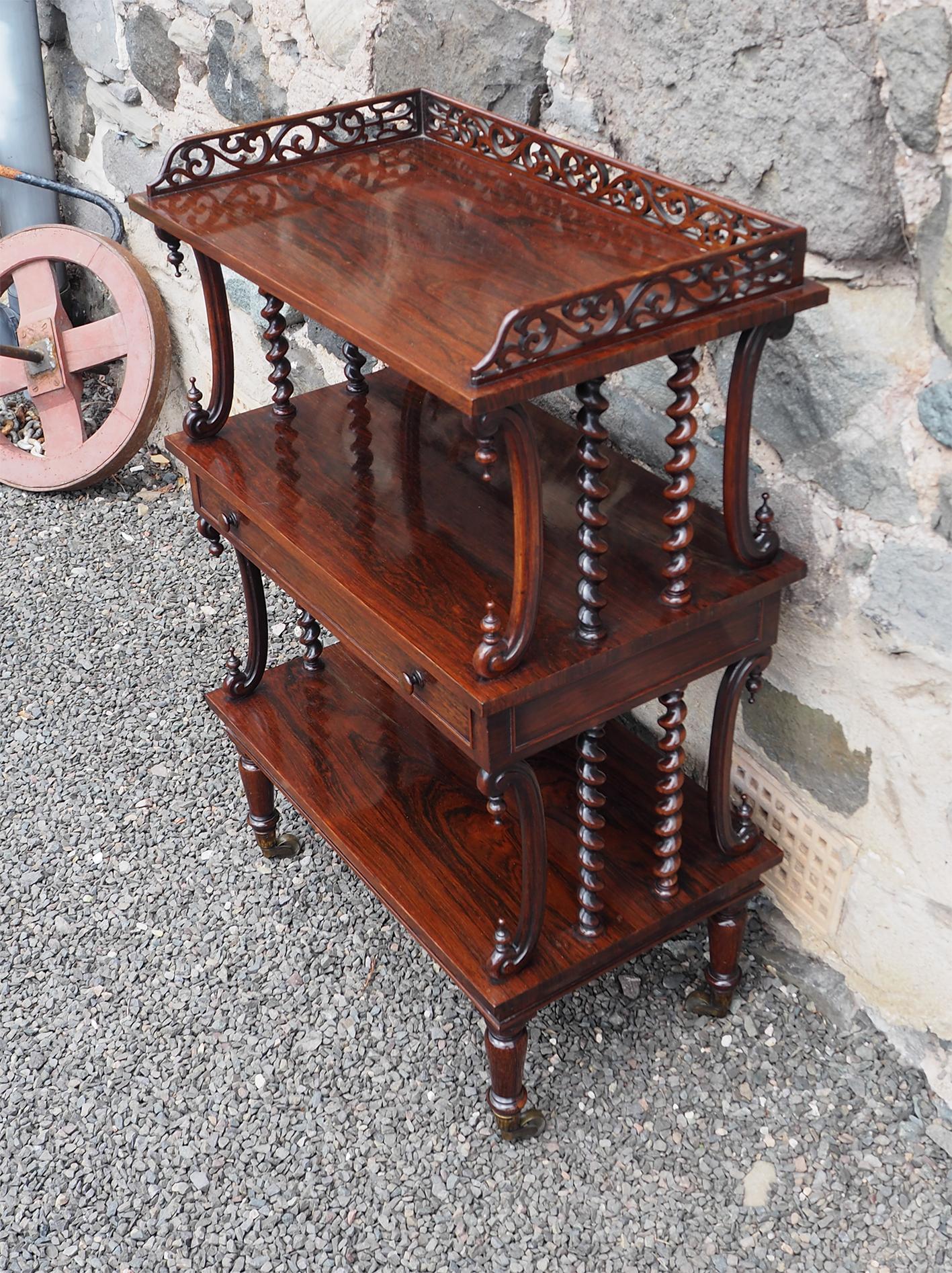 High Quality William IV Rosewood Whatnot (1 of 8) High Quality William IV Rosewood Whatnot (1 of 8)