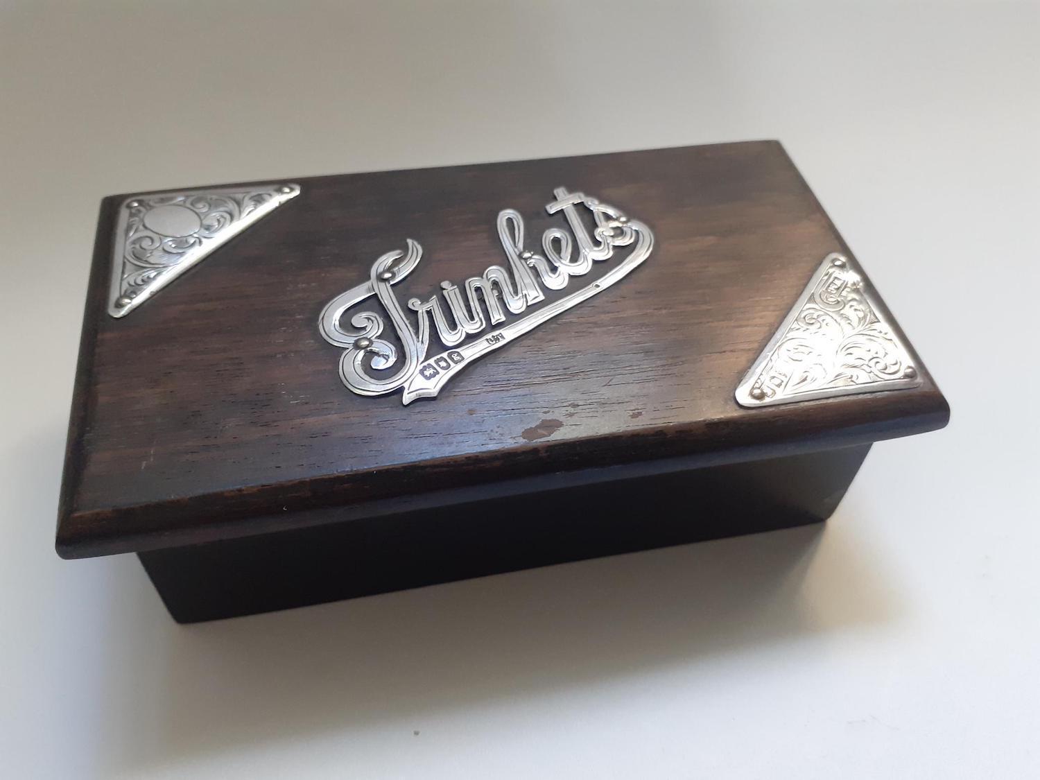 Lovely Edwardian Silver Mounted Ebony Trinket Box (1 of 8) Lovely Edwardian Silver Mounted Ebony Trinket Box (1 of 8)