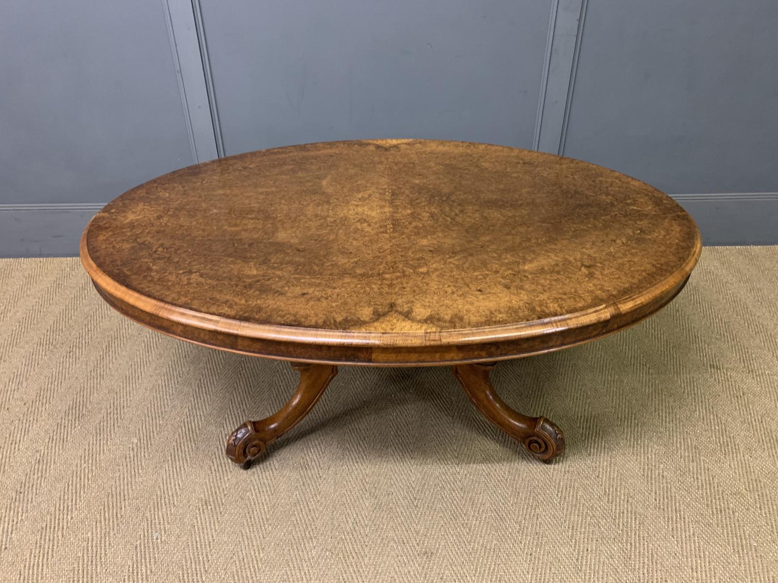 Large Sized Victorian Burr Walnut Coffee Table (1 of 14)