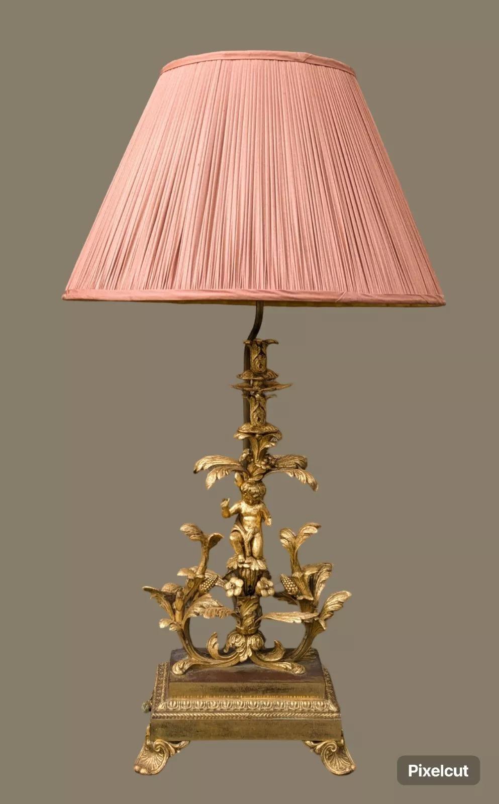 Superb Quality Large Gilt Bronze Table Lamp (1 of 9)