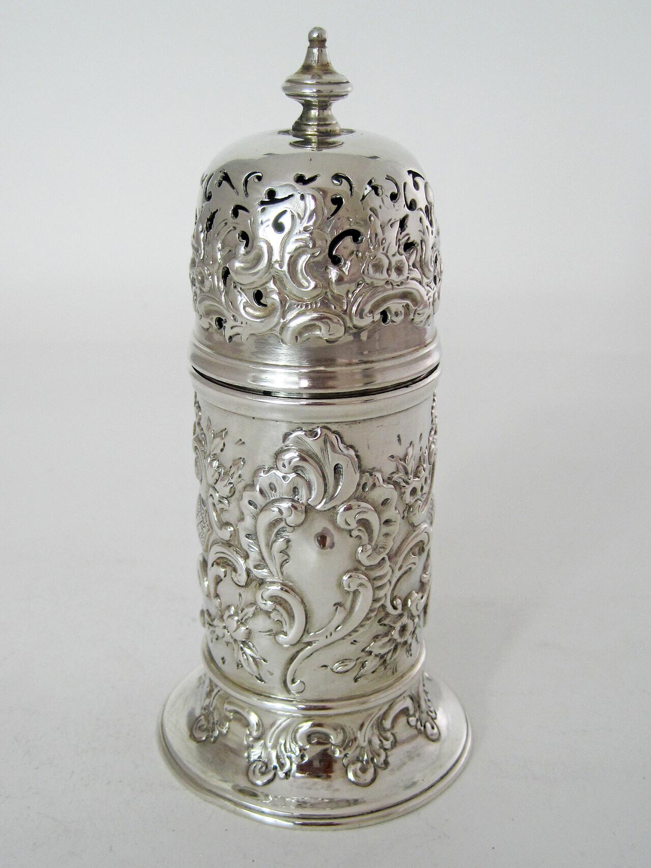 Decorative Victorian Lighthouse Shaped Silver Sugar Caster (1 of 5)