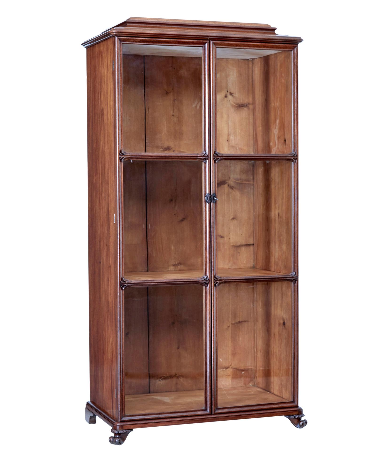 Danish Mid 19th Century Mahogany Glazed Display Cabinet (1 of 9) Danish Mid 19th Century Mahogany Glazed Display Cabinet (1 of 9)