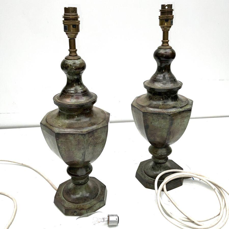 Pair of Bronze Green Marble Effect Table Lamps (1 of 9) Pair of Bronze Green Marble Effect Table Lamps (1 of 9)