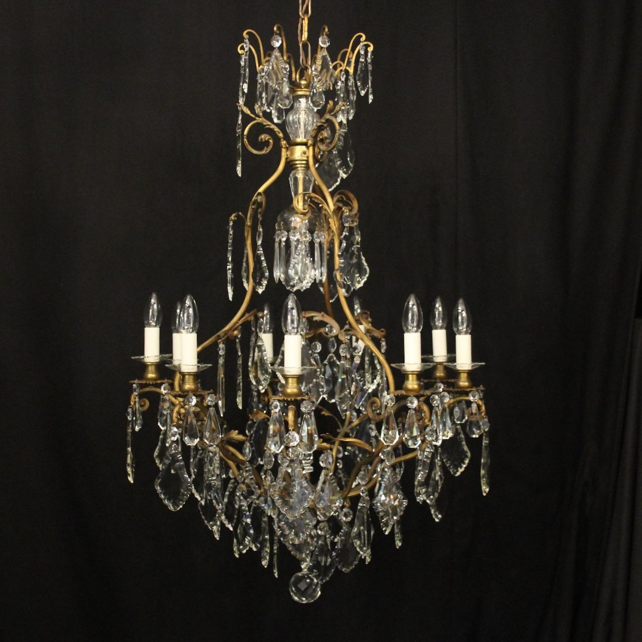 French Gilded 10 Light Antique Crystal Chandelier (1 of 10) French Gilded 10 Light Antique Crystal Chandelier (1 of 10)