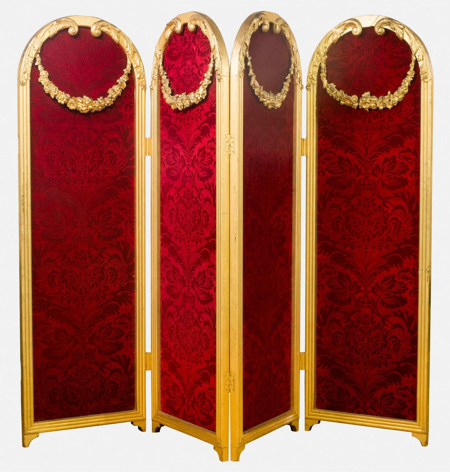 20th Century Ornate Gilt Framed Screen (1 of 1) 20th Century Ornate Gilt Framed Screen (1 of 1)