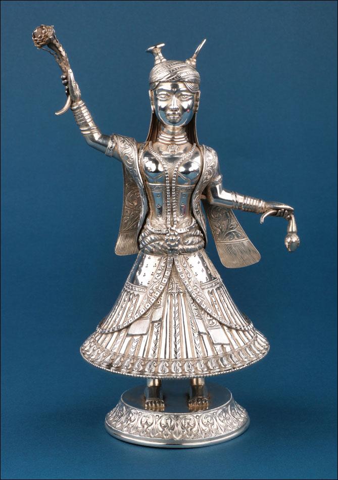 Solid Silver Hindu Figure, Deity or Ritual Dancer - India or Nepal 1960s (1 of 25) Solid Silver Hindu Figure, Deity or Ritual Dancer - India or Nepal 1960s (1 of 25)