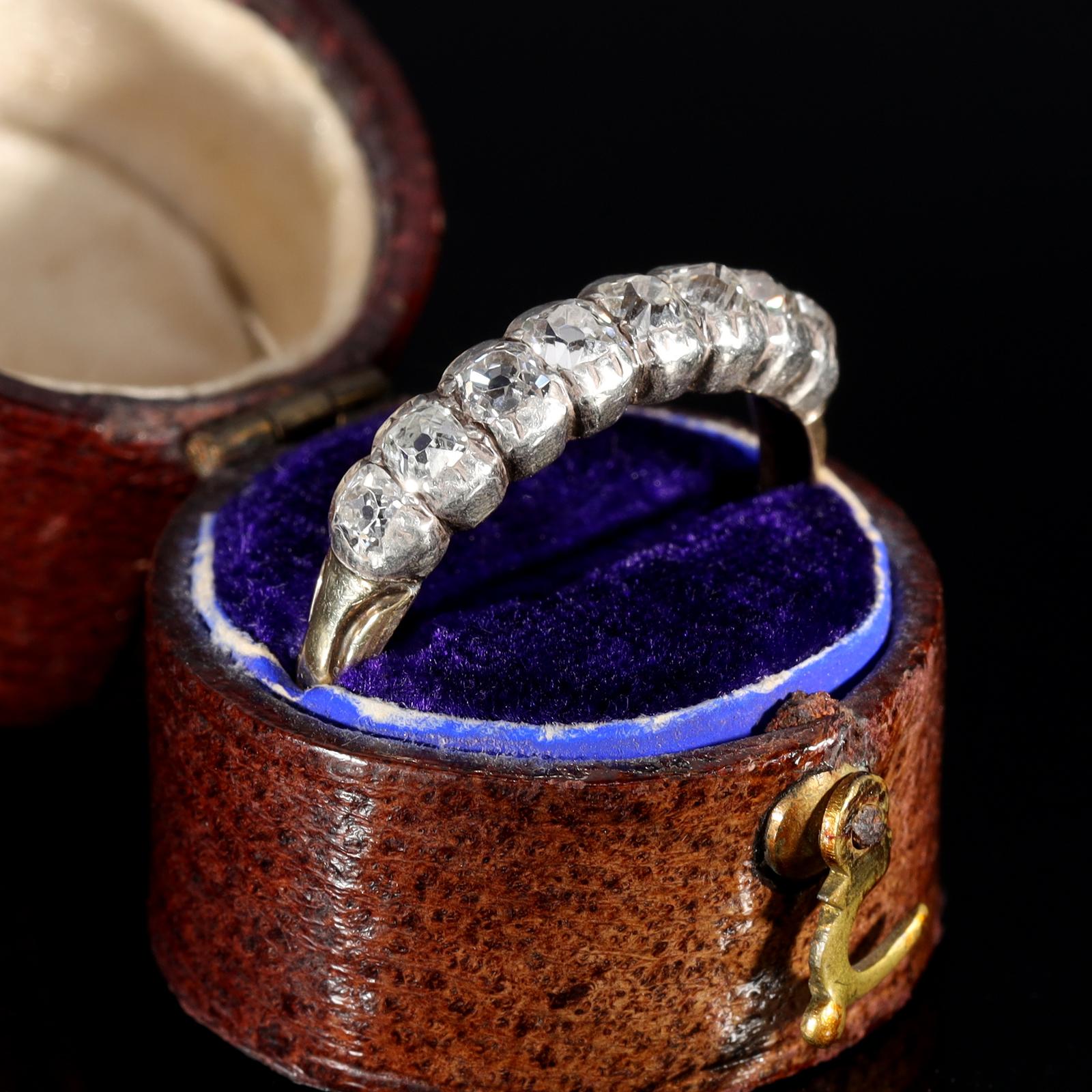 Antique Early Victorian Old Mine Cut Diamond Ring (1 of 8)