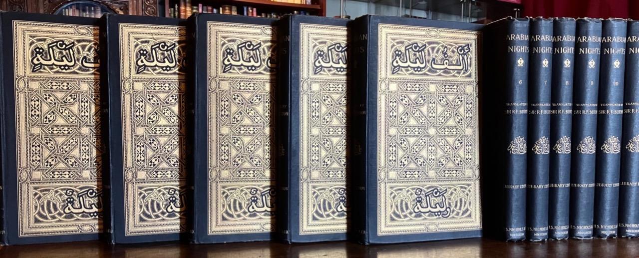 1894 Tales of the Arabian Nights 12 x Vol Set Gilt Decorated Bindings R F Burton (1 of 5) 1894 Tales of the Arabian Nights 12 x Vol Set Gilt Decorated Bindings R F Burton (1 of 5)