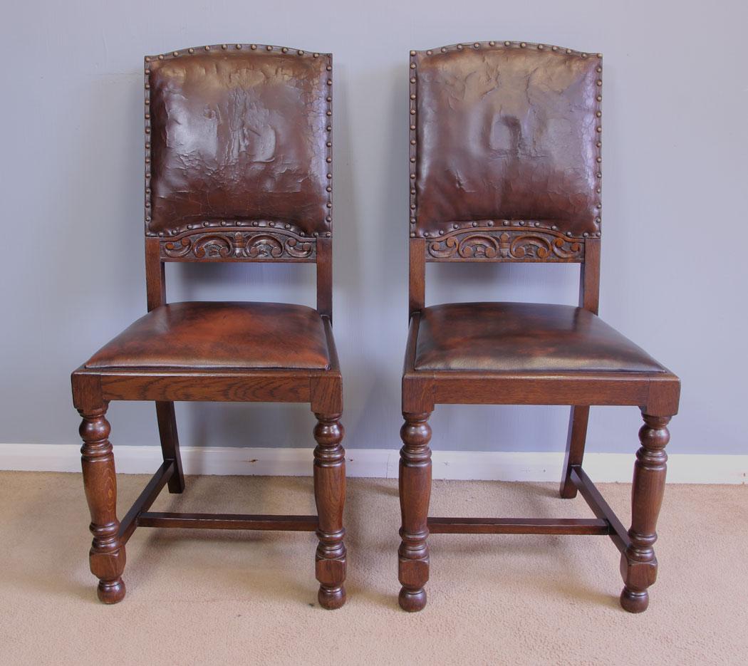 Pair of Oak Occasional Hall Side Chairs (1 of 9) Pair of Oak Occasional Hall Side Chairs (1 of 9)