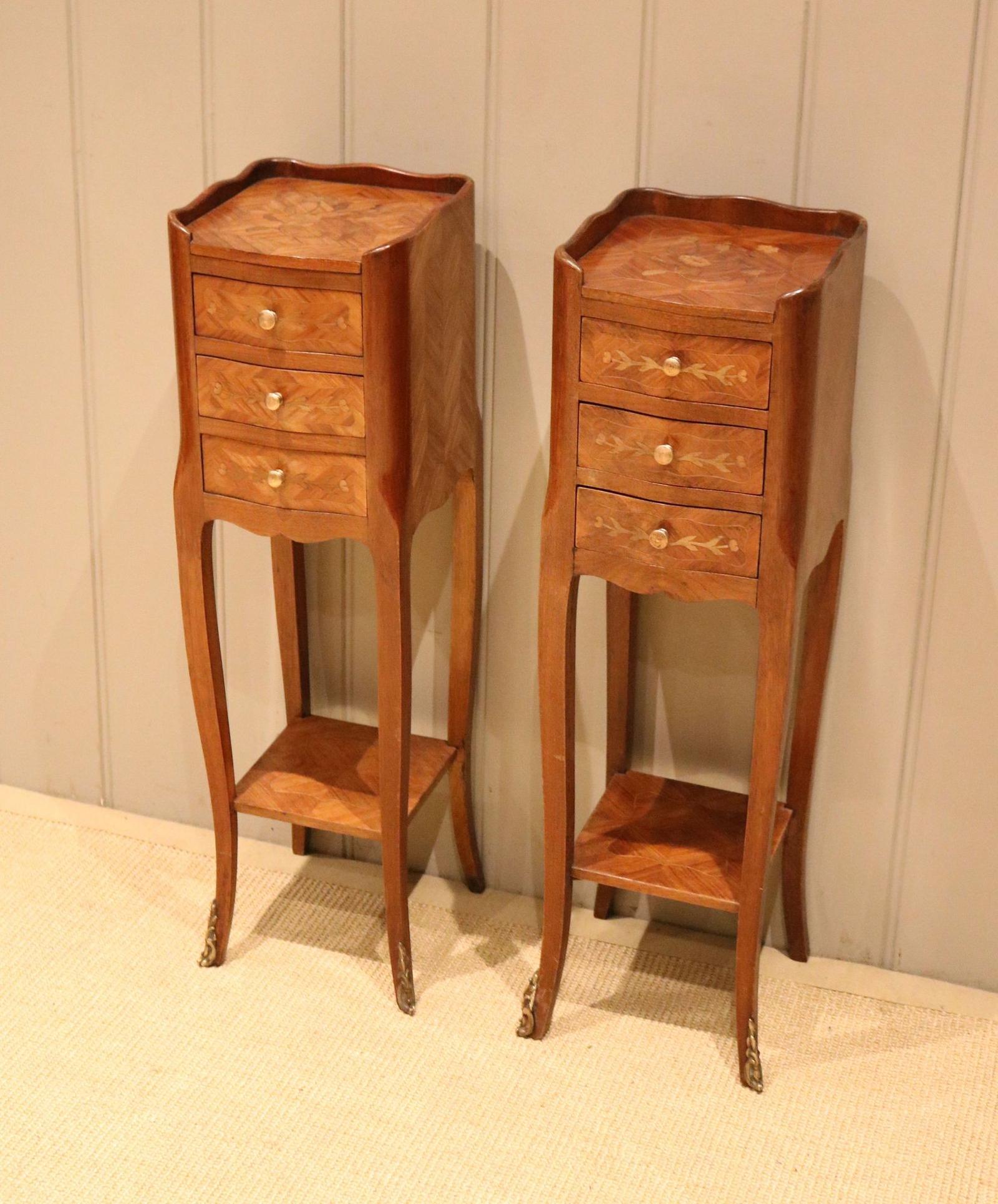 Pair of Small Proportioned French Tulipwood Bedside (1 of 10) Pair of Small Proportioned French Tulipwood Bedside (1 of 10)