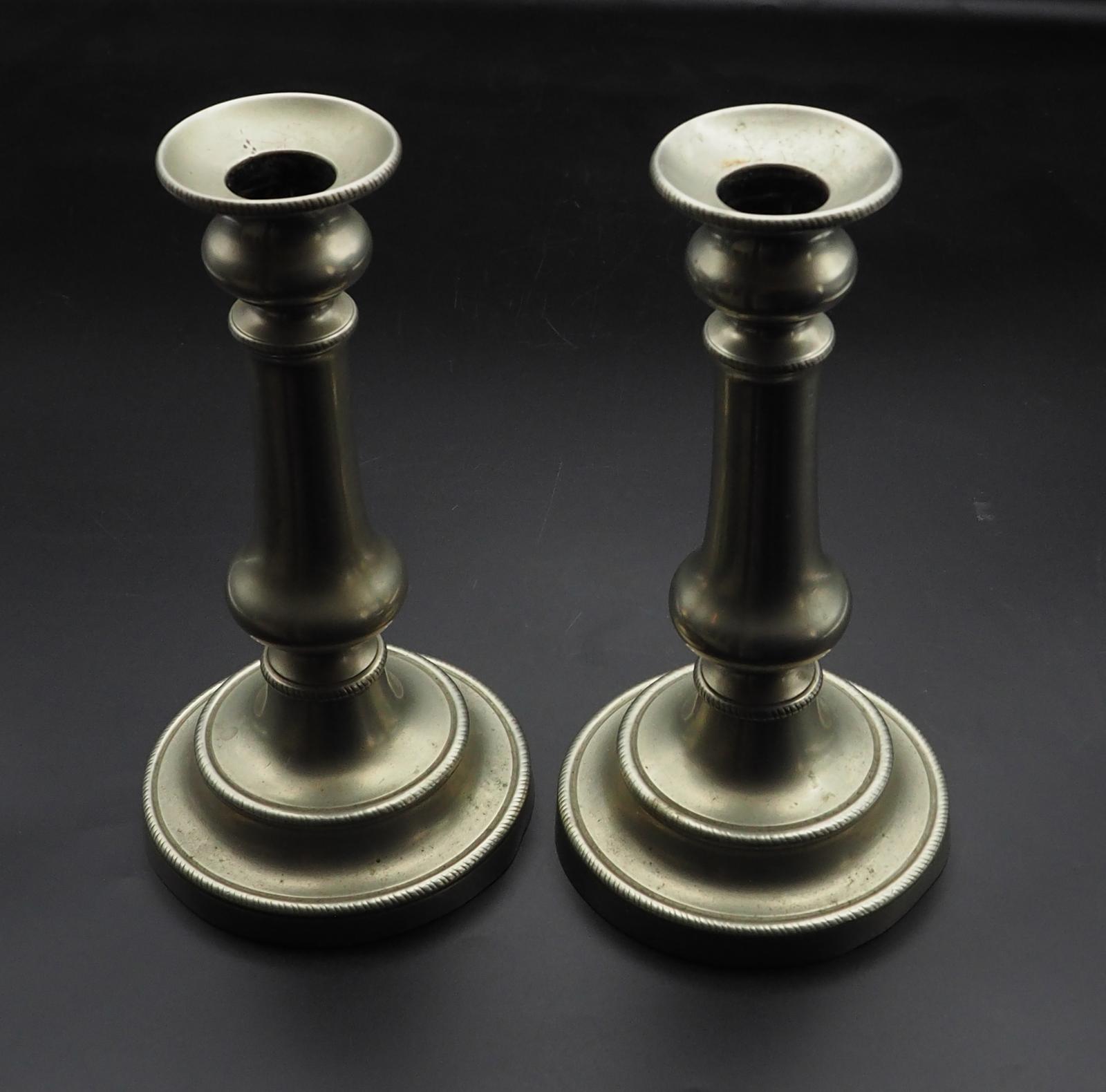 Pair of 18th Century Paktong Candlesticks (1 of 6)