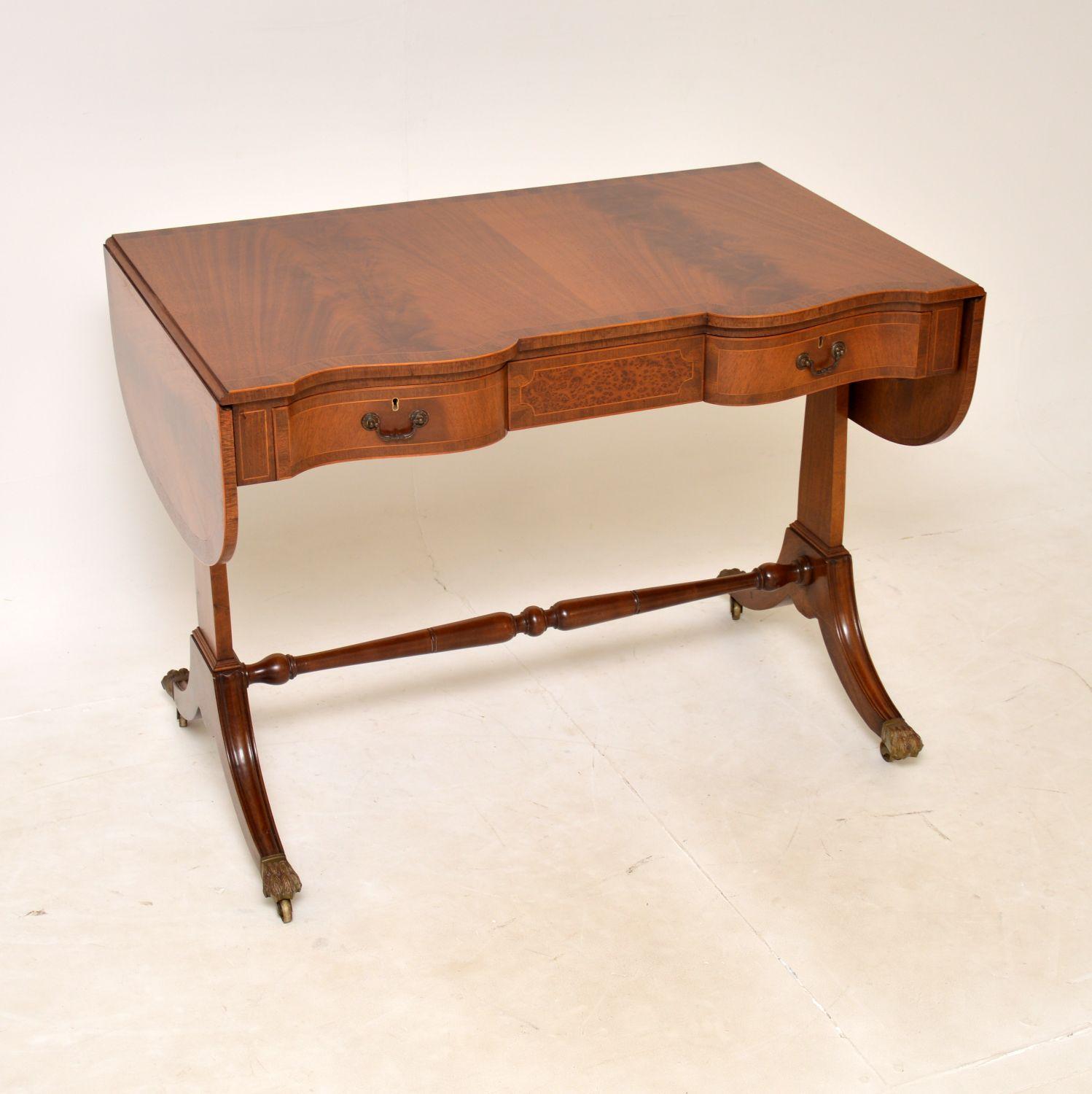Antique Inlaid Mahogany Sofa Table (1 of 12)