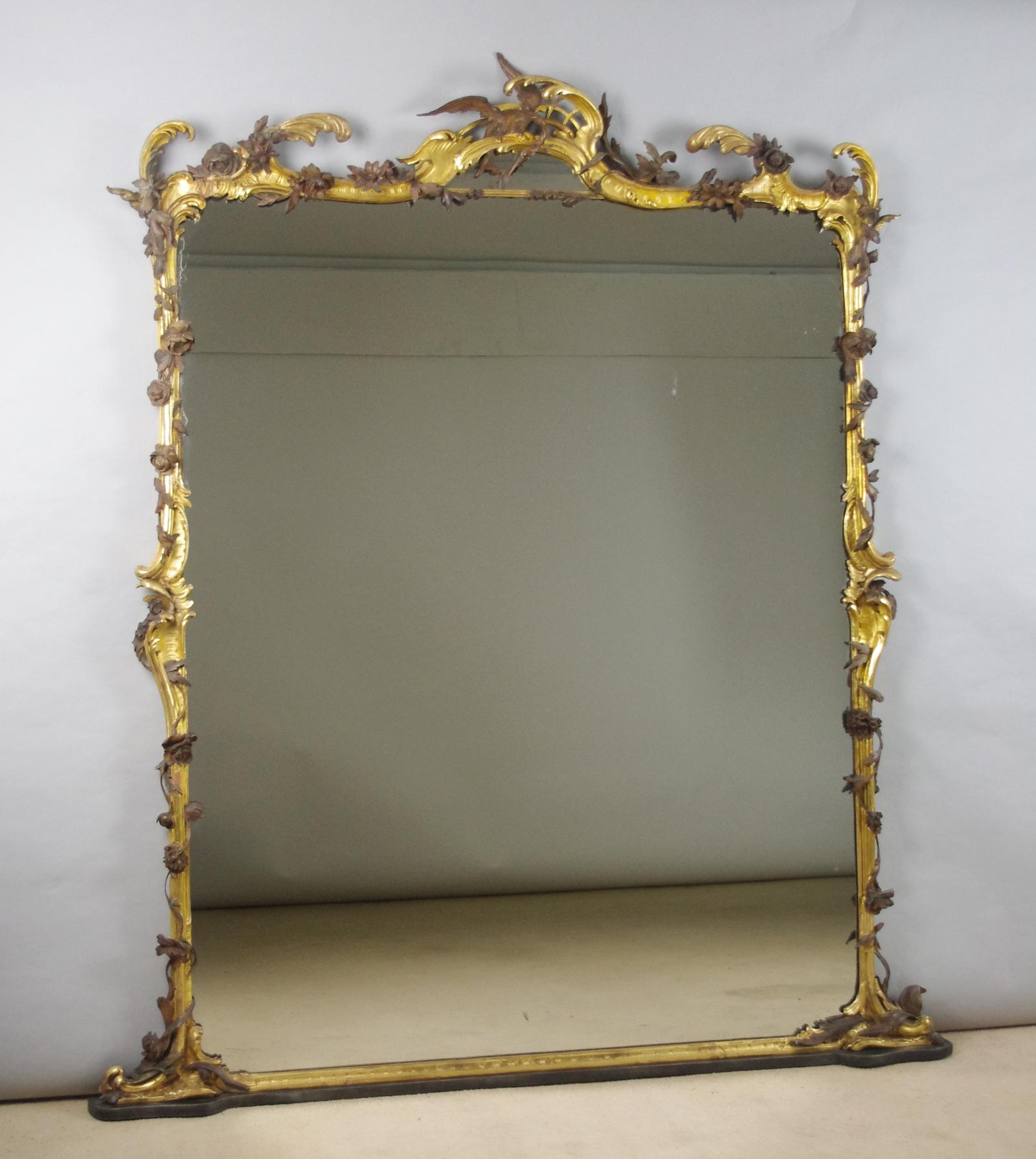 Victorian Carved Giltwood Rococo Style Large Overmantle Mirror (1 of 14)