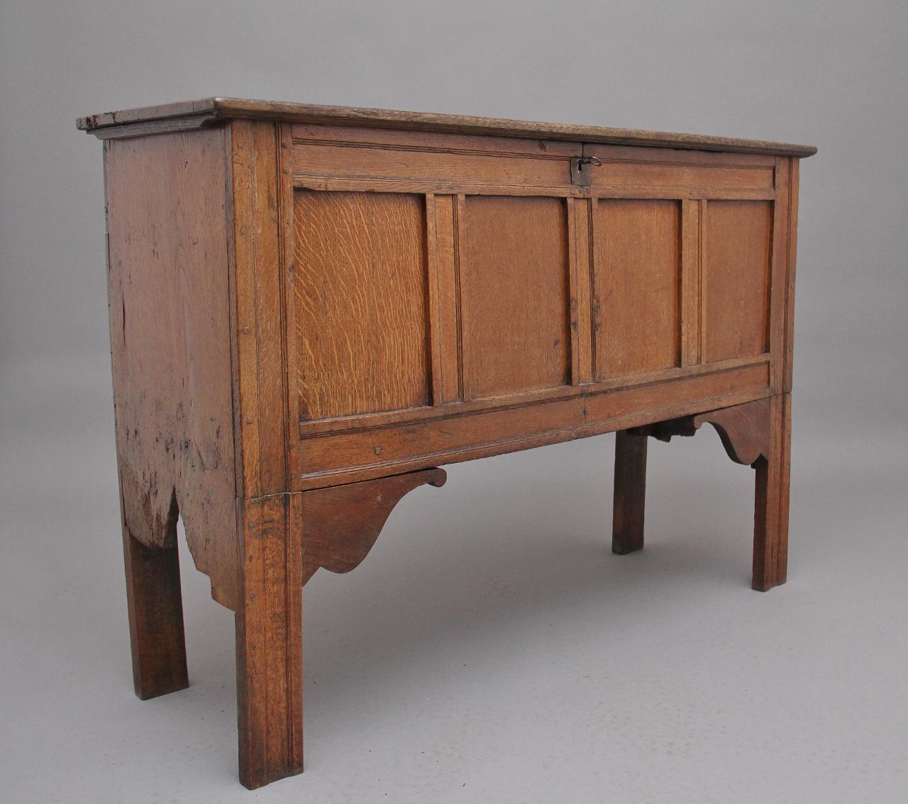 Early 18th Century Tall Oak Coffer (1 of 9) Early 18th Century Tall Oak Coffer (1 of 9)