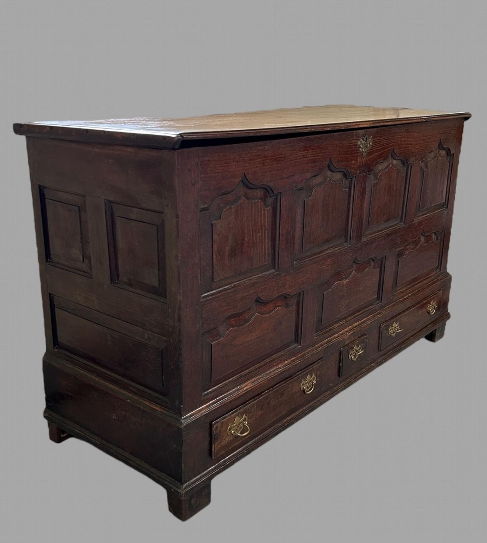 Imposing 18th Century Oak Mule Chest (1 of 6)