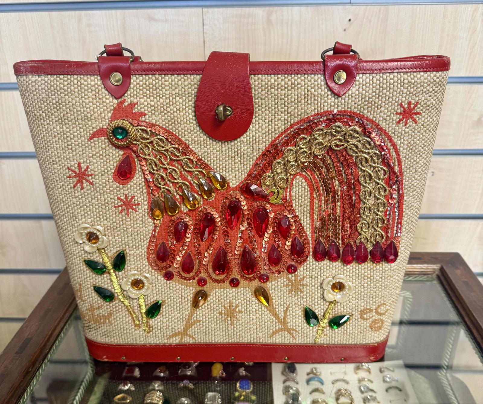 Vintage Enid Collins Designer Handbag Rooster 1963 (1 of 2)