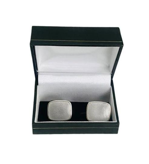 Vintage Aksel Holmsen Norway Sterling Silver & Guilloche Enamel Cufflinks c.1950 (1 of 10)