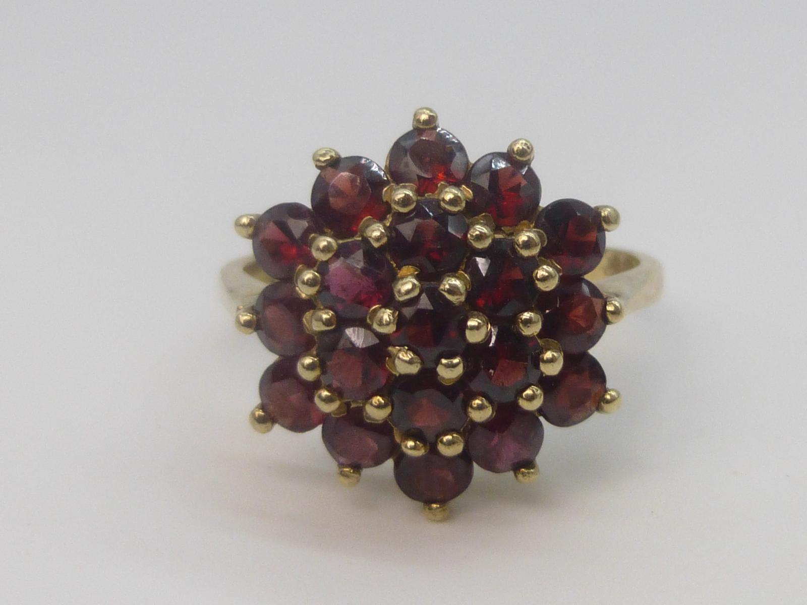 Gold & Garnet Cluster Ring (1 of 7)