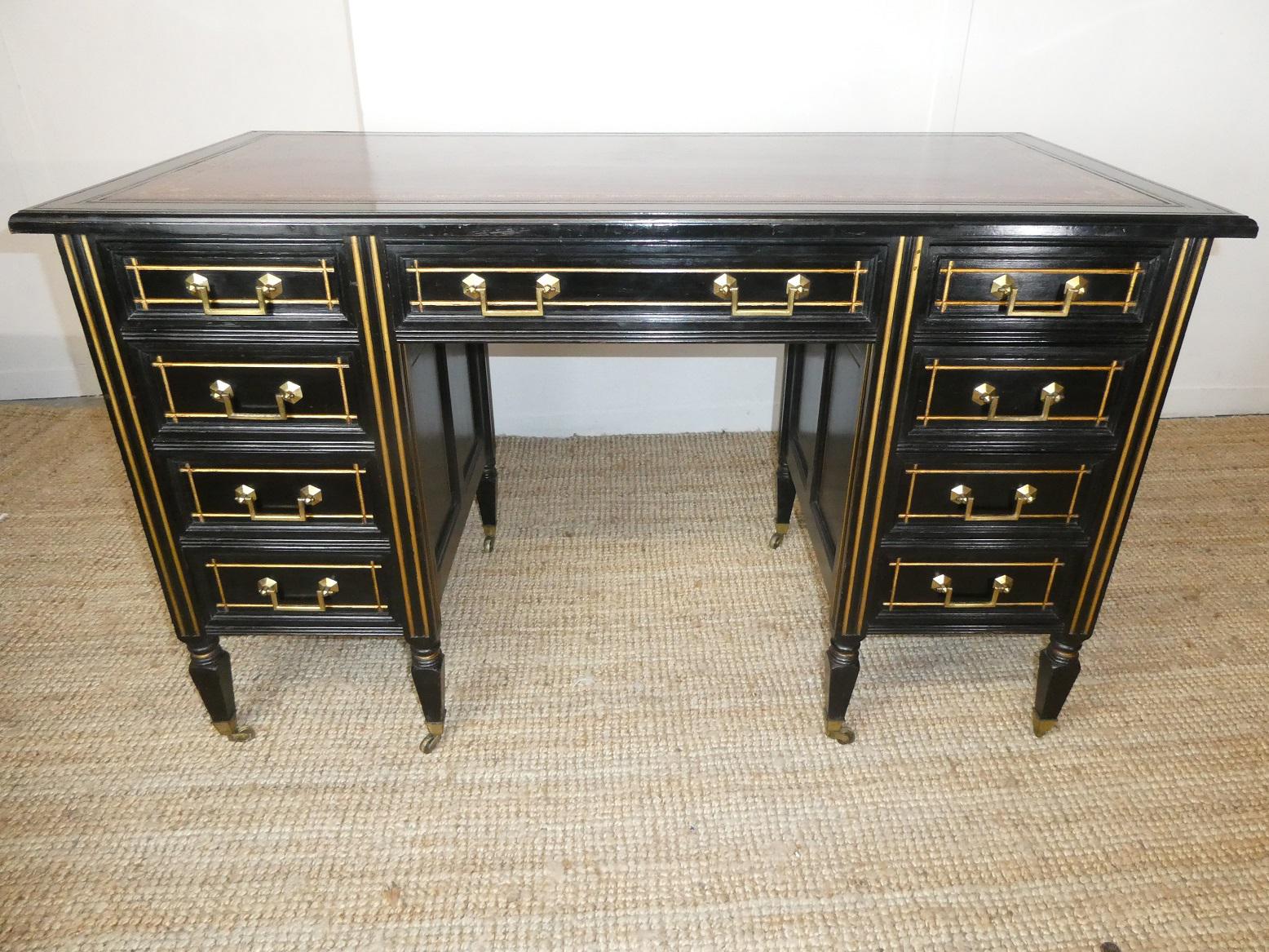 English Aesthetic Kneehole Writing Desk (1 of 10) English Aesthetic Kneehole Writing Desk (1 of 10)