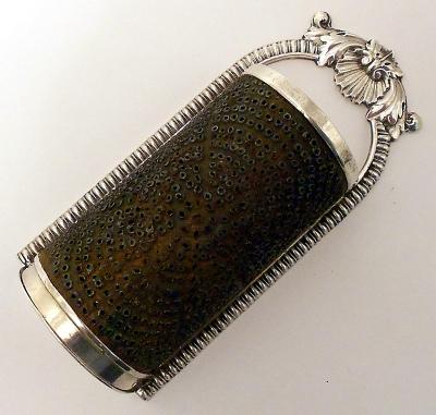 Fine 17th Century Style Sterling Silver Nutmeg Grater - John Robins of London 1814 (1 of 7)
