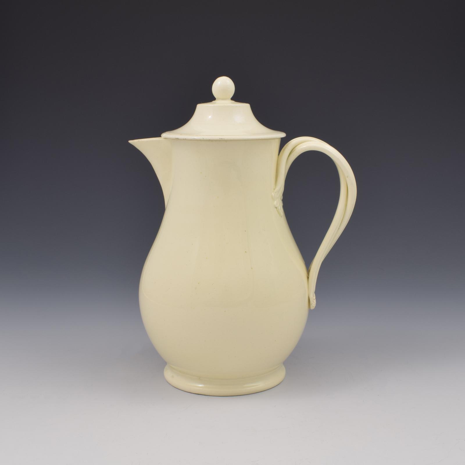 Wedgwood Pottery Creamware Hot Water Jug & Cover c.1780 (1 of 15)