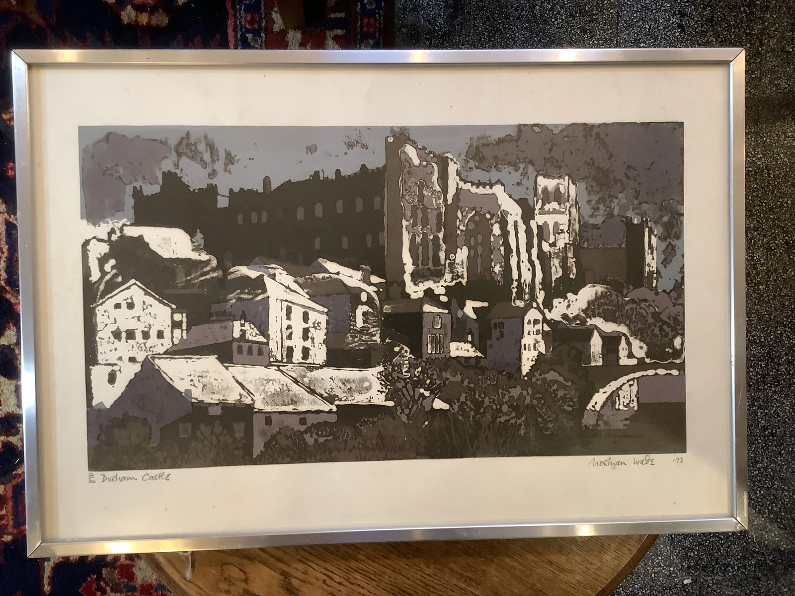 Norman Wade (1922-2004): L/E Screenprint. "Durham Castle" (1 of 4) Norman Wade (1922-2004): L/E Screenprint. "Durham Castle" (1 of 4)