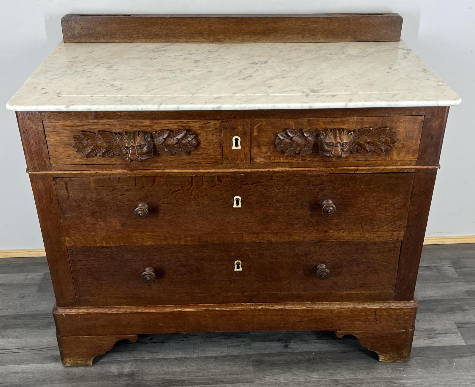 French Antique Marble Topped Chest of Drawers / Sideboard (1 of 13) French Antique Marble Topped Chest of Drawers / Sideboard (1 of 13)
