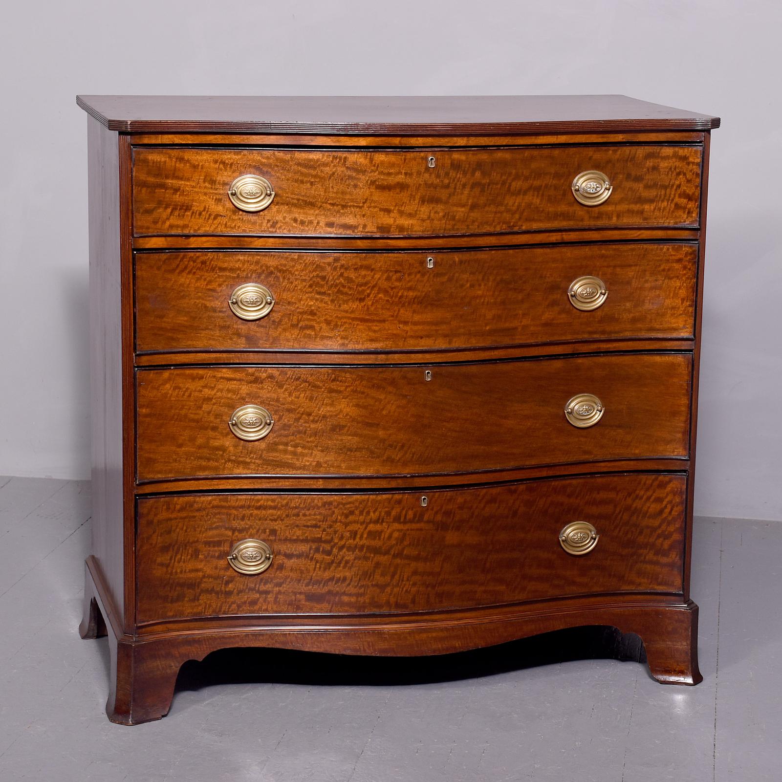 19th Century Mahogany Serpentine Front Chest of Drawers (1 of 7)