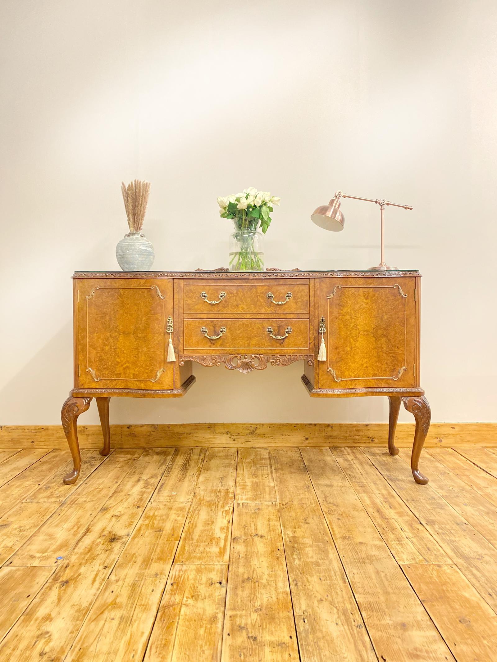 Burr Walnut Sideboard in Louis XV Style (1 of 9) Burr Walnut Sideboard in Louis XV Style (1 of 9)