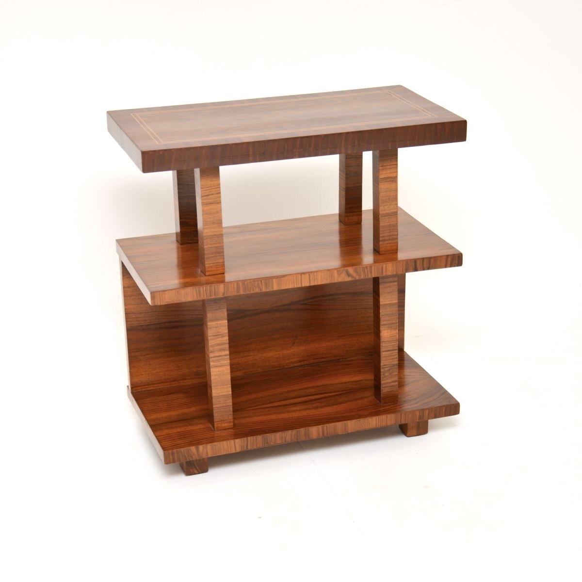 Art Deco Figured Walnut Side Table (1 of 11) Art Deco Figured Walnut Side Table (1 of 11)