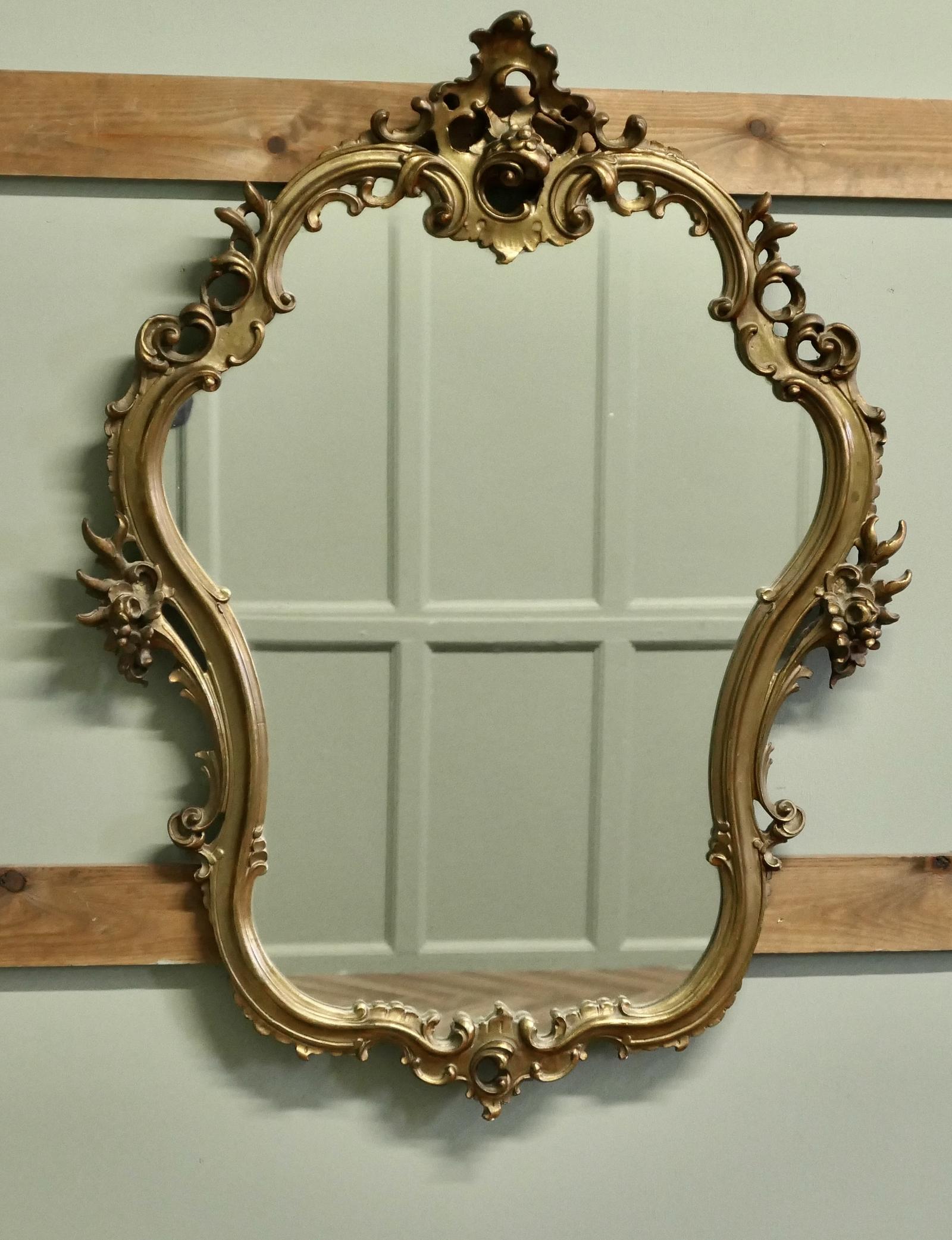 Unusual Large Rococo Style Gilt Wall Mirror (1 of 6) Unusual Large Rococo Style Gilt Wall Mirror (1 of 6)